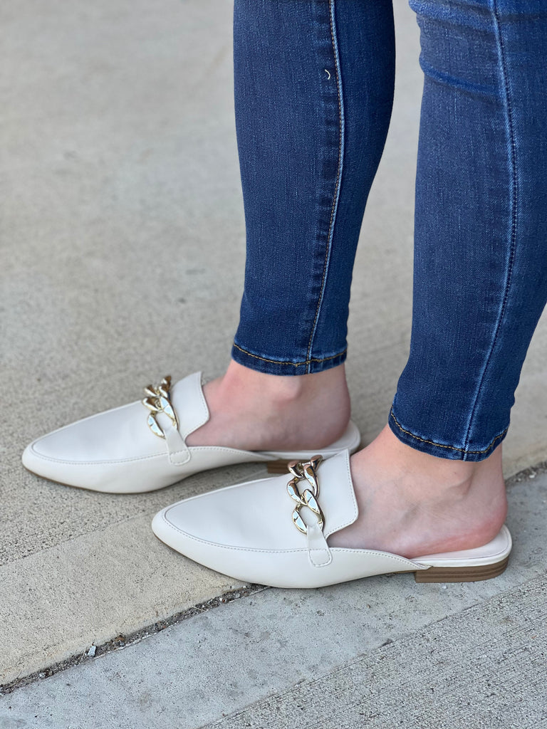 BYTIME IVORY MULE – Crave Boutique