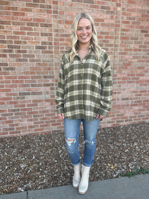 FALL FLANNEL PLAID TOP- 2 COLORS