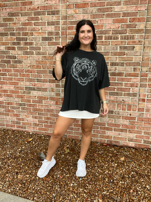 FANCY TIGER HEAD GRAPHIC TEE- 2 COLORS