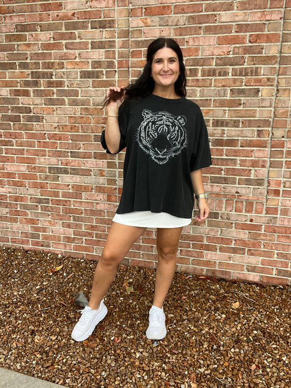 FANCY TIGER HEAD GRAPHIC TEE- 2 COLORS