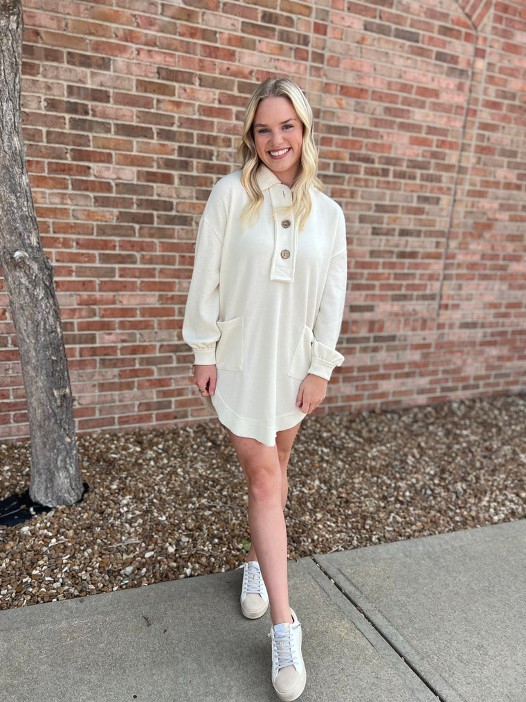 IVORY SWEATER DRESS