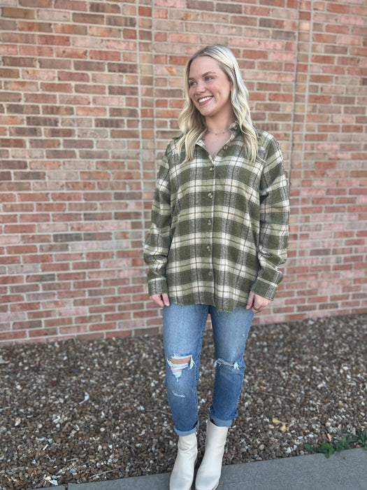 FALL FLANNEL PLAID TOP- 2 COLORS