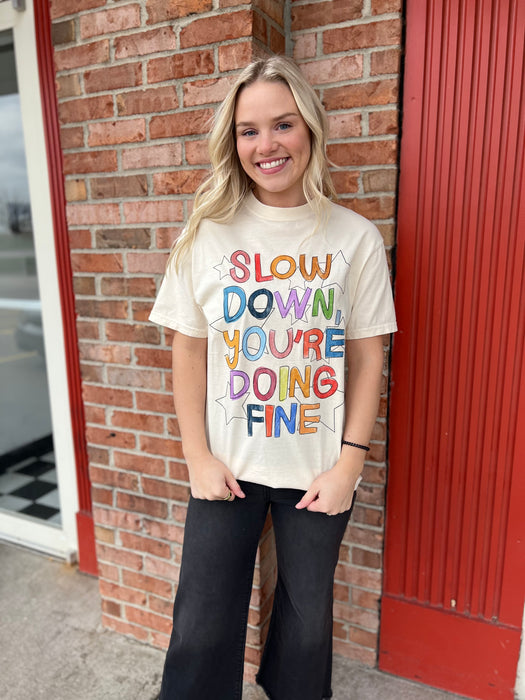 SLOW DOWN GRAPHIC TEE