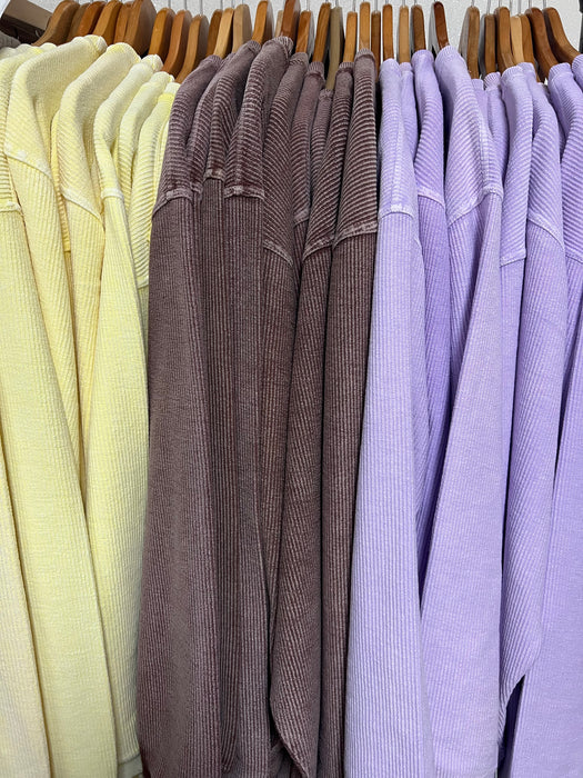 CORDED PULLOVER- 3 COLORS