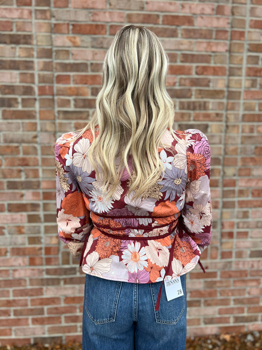 SHOUT IT OUT FLORAL TOP- 2 COLORS