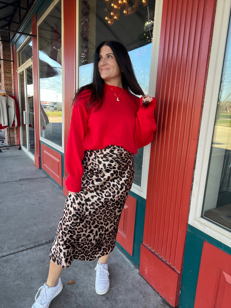 LEOPARD PRINT SKIRT