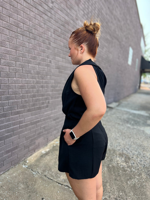 THE ROMANTICS BLACK ROMPER