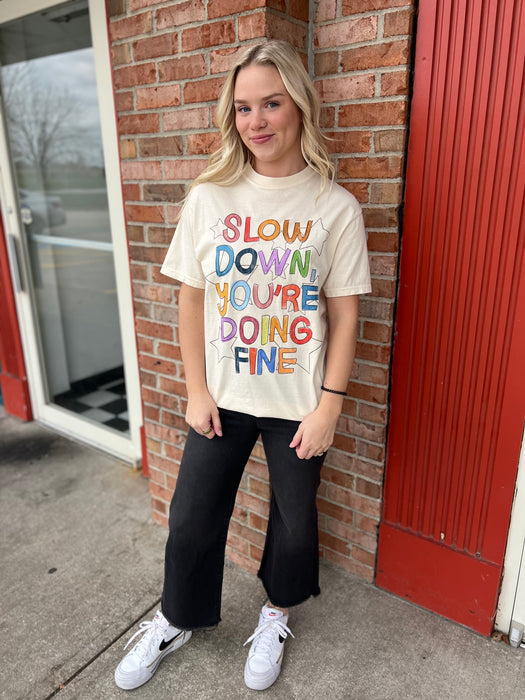 SLOW DOWN GRAPHIC TEE