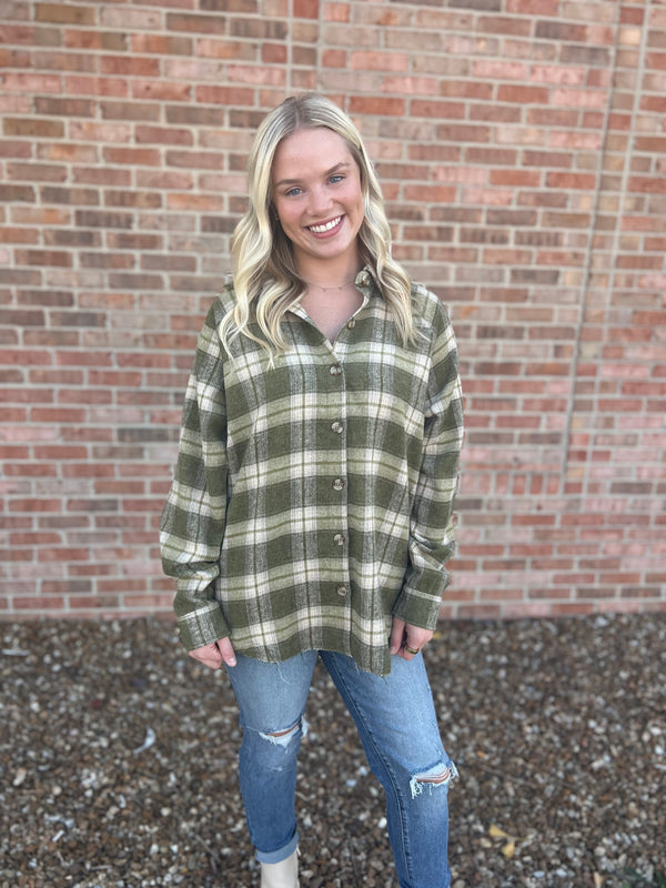 FALL FLANNEL PLAID TOP- 2 COLORS