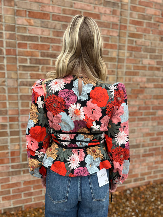 SHOUT IT OUT FLORAL TOP- 2 COLORS