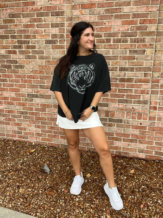 FANCY TIGER HEAD GRAPHIC TEE- 2 COLORS