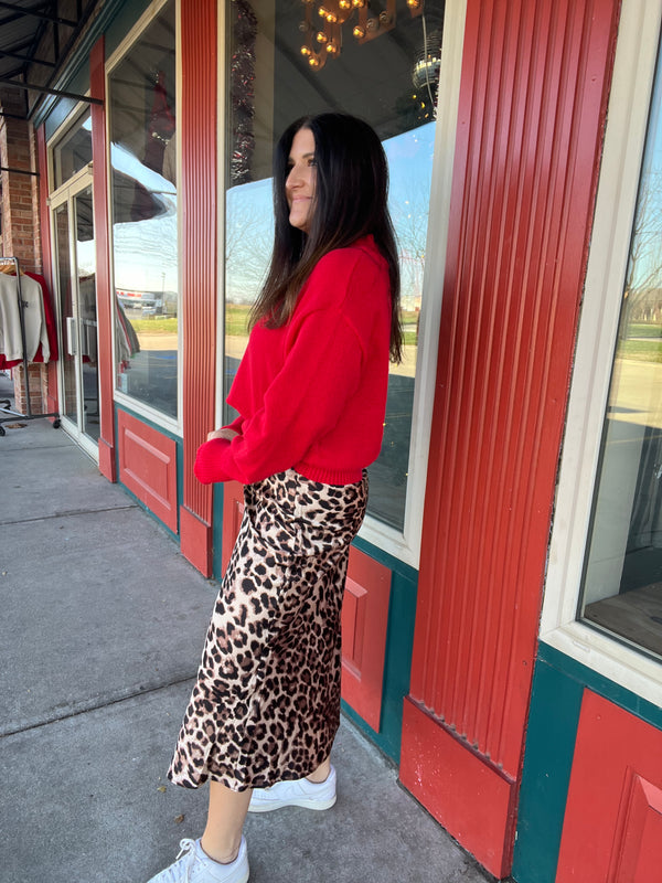 LEOPARD PRINT SKIRT