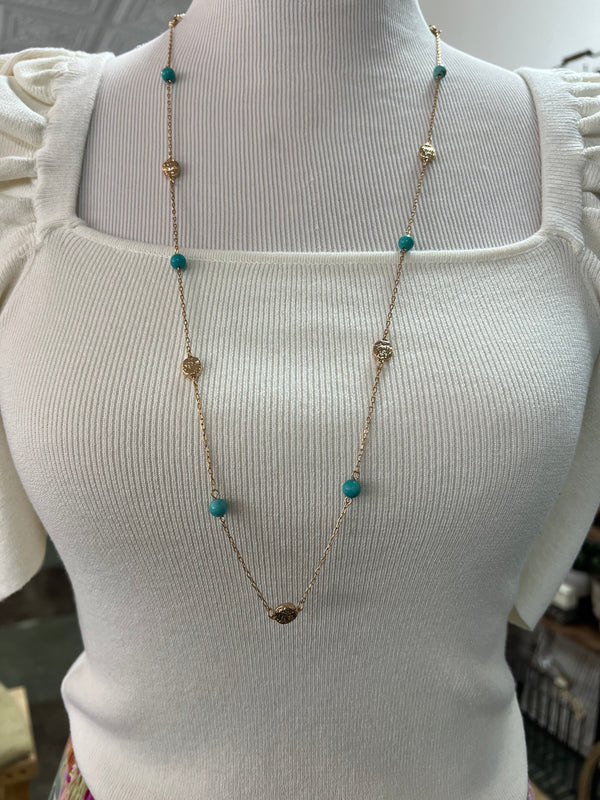 LONG TURQUOISE NECKLACE