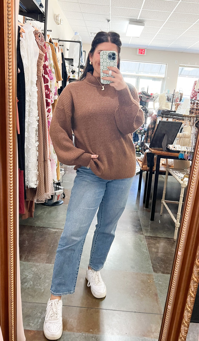 MOCHA LATTE BROWN SWEATER