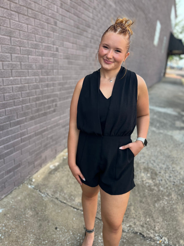 THE ROMANTICS BLACK ROMPER