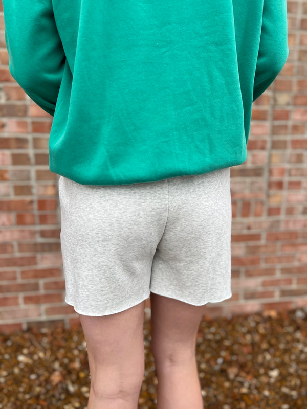 RAW HEM SWEAT SHORTS- 4 COLORS