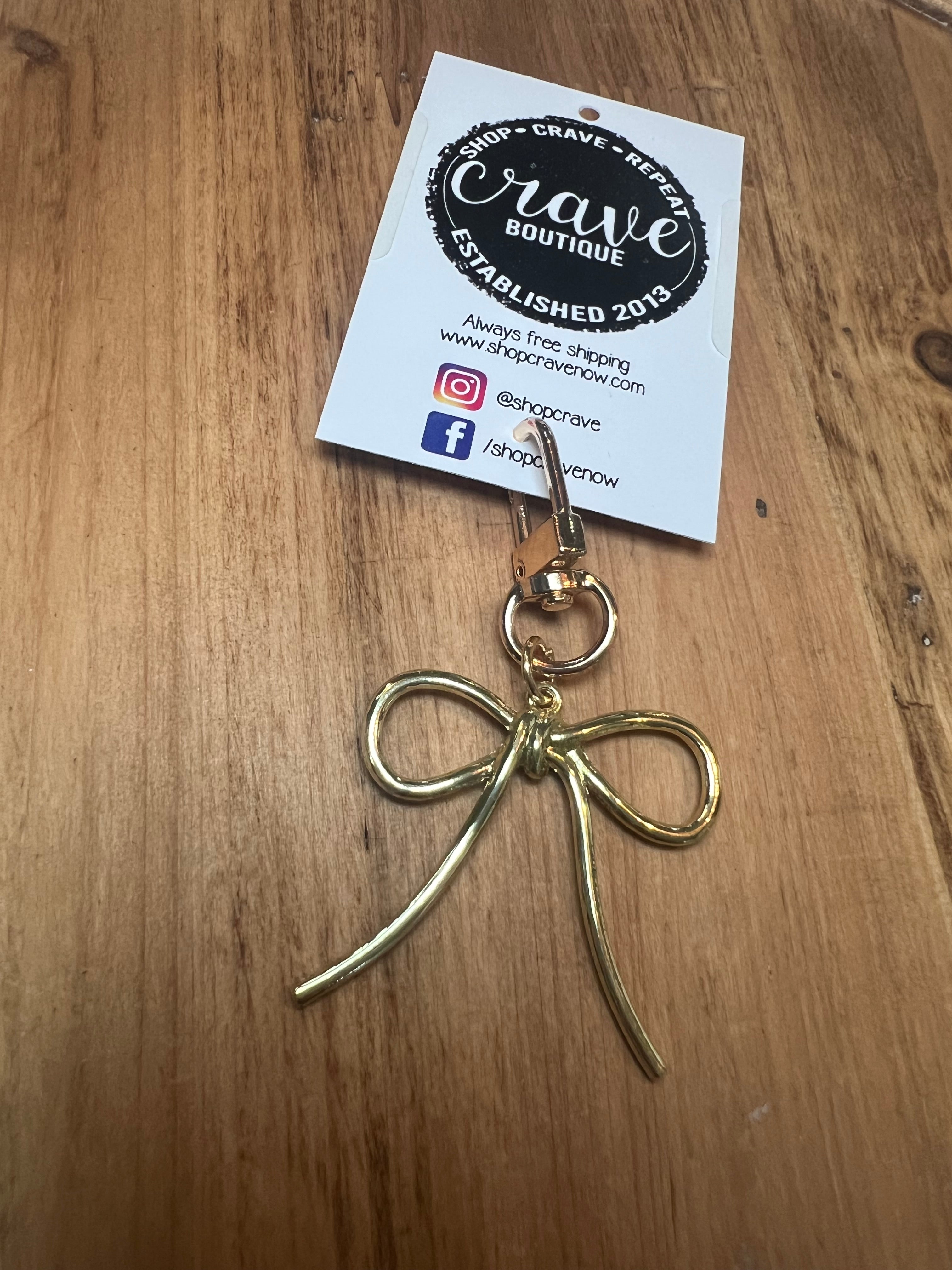 GOLD BOW KEYCHAIN