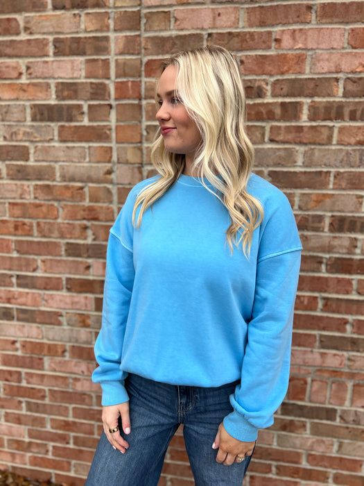 PIGMENT DYED CREWNECK SWEATSHIRT- 4 COLORS