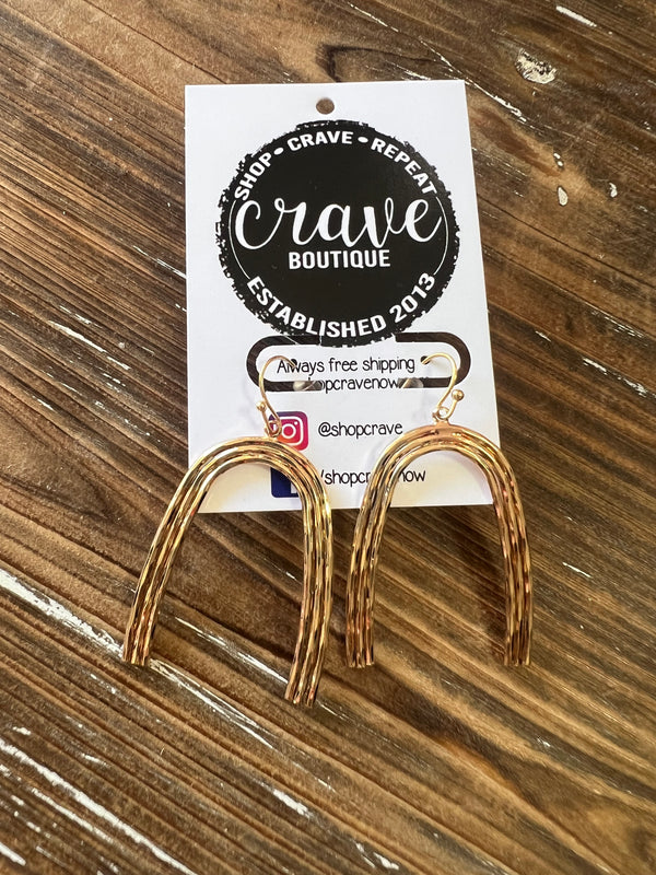 ARCHED GOLD EARRINGS