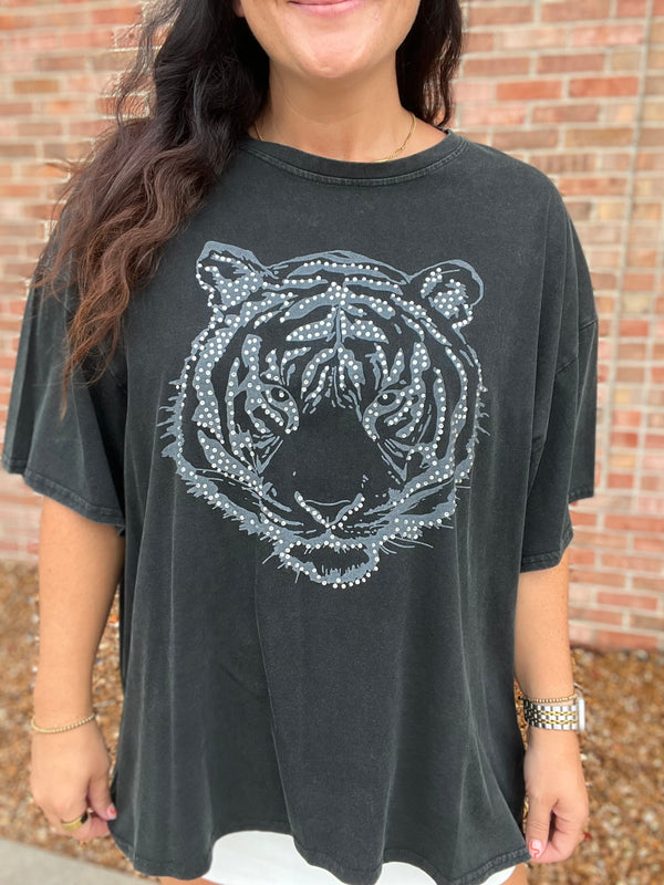 FANCY TIGER HEAD GRAPHIC TEE- 2 COLORS