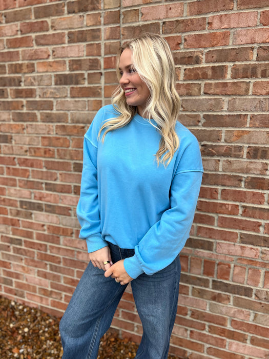 PIGMENT DYED CREWNECK SWEATSHIRT- 4 COLORS