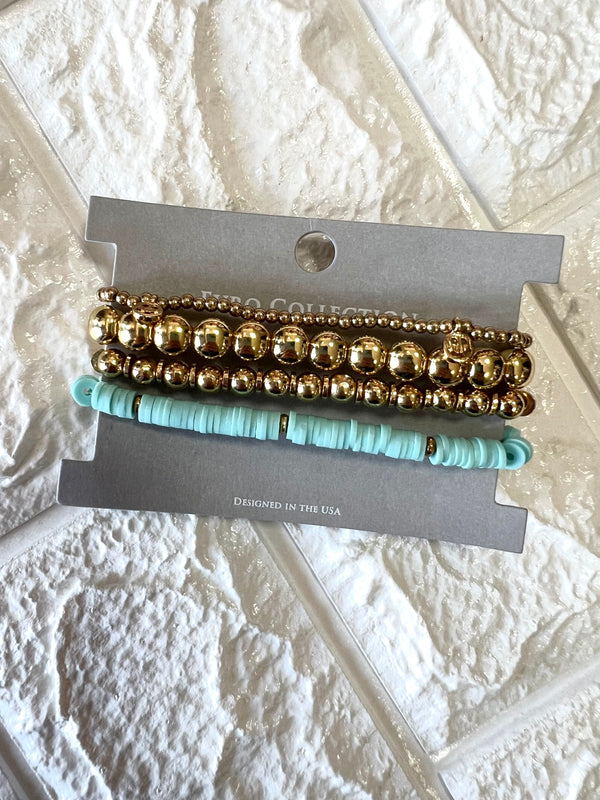 MINT & GOLD BRACELET STACK