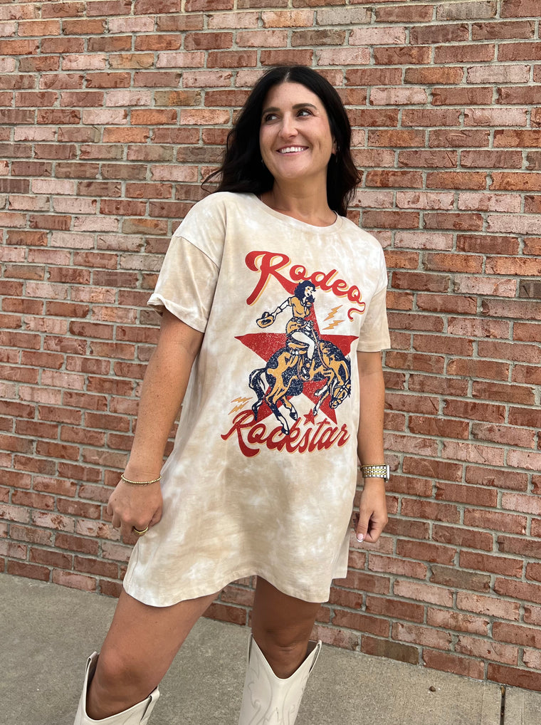 RODEO ROCKSTAR T SHIRT DRESS