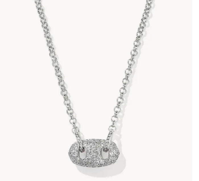 KENDRA SCOTT: BAILEY PAVE PENDANT NECKLACE