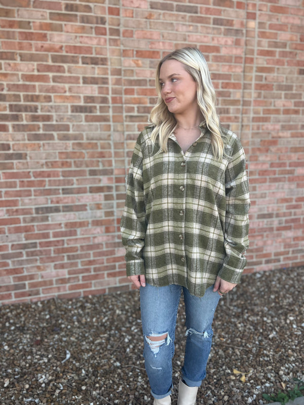 FALL FLANNEL PLAID TOP- 2 COLORS