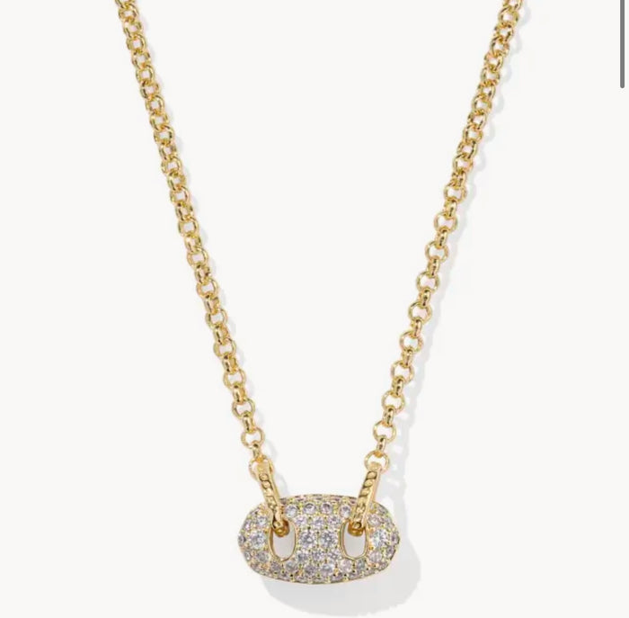 KENDRA SCOTT: BAILEY PAVE PENDANT NECKLACE