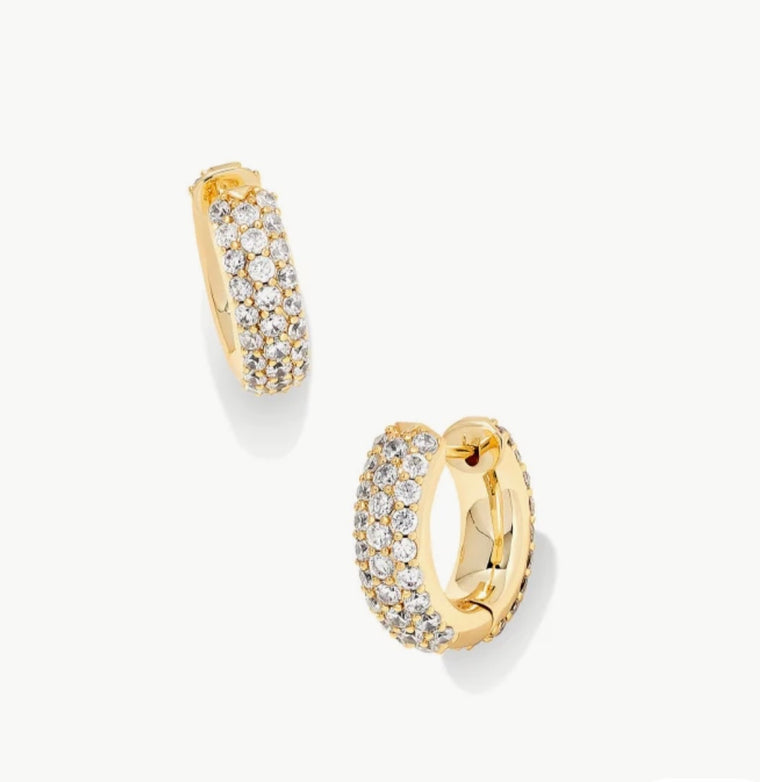 KENDRA SCOTT: MIKKI PAVE HUGGIE HOOP EARRING