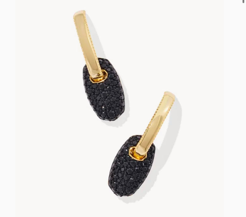 KENDRA SCOTT: BAILEY PAVE HUGGIE EARRING