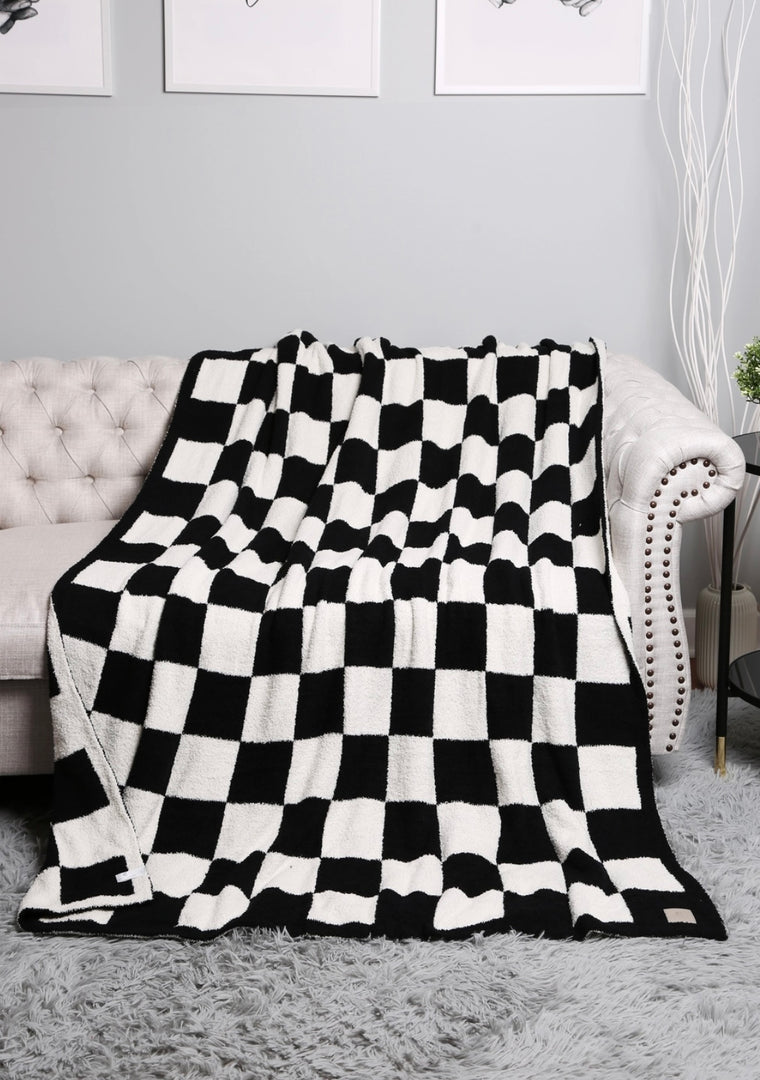 CHECKERED PRINT BLANKETS- 2 COLORS