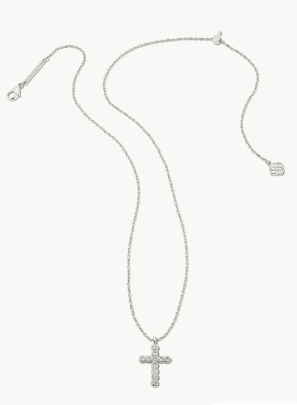 KENDRA SCOTT: CROSS CRYSTAL NECKLACE