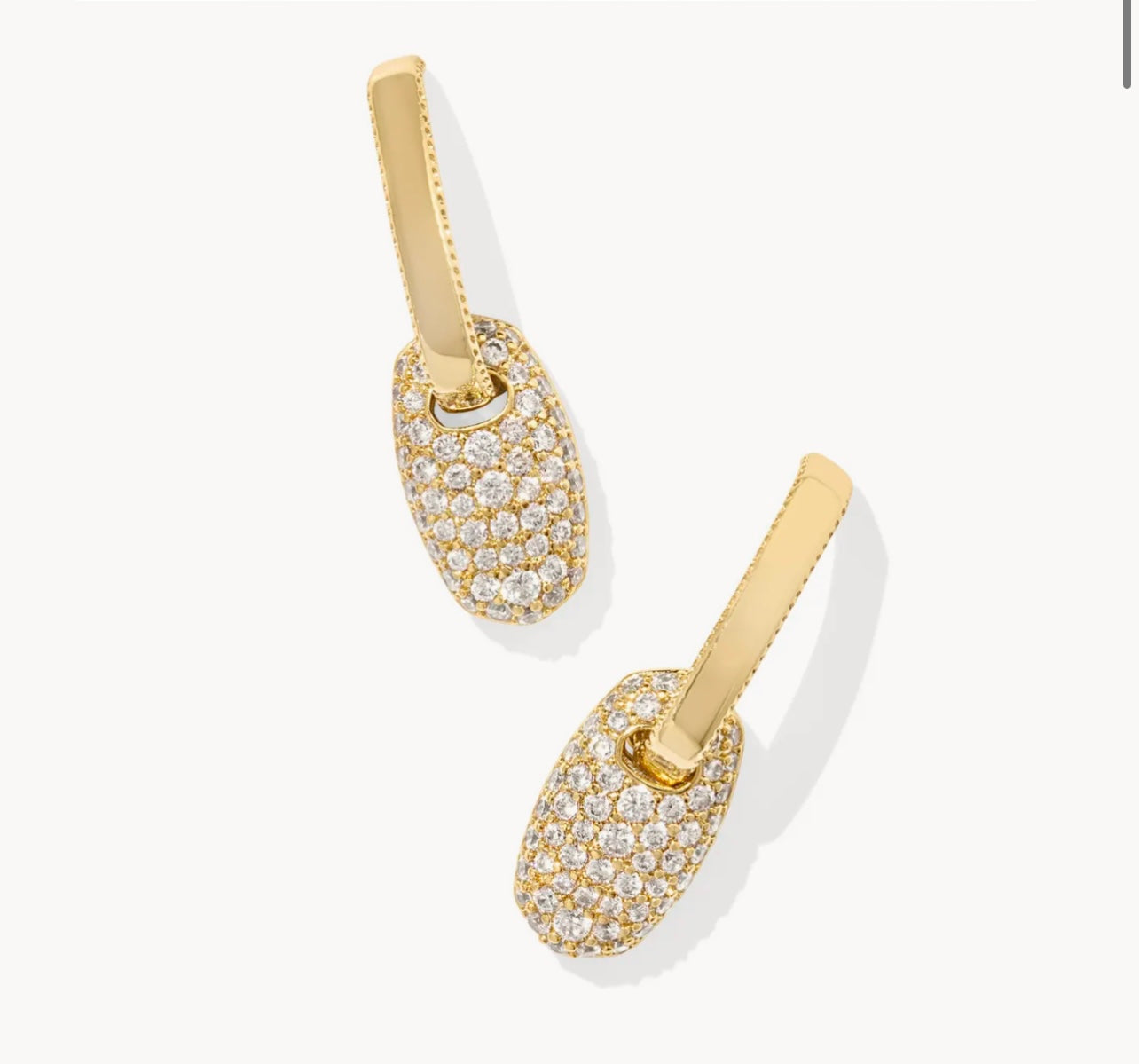 KENDRA SCOTT: BAILEY PAVE HUGGIE EARRING