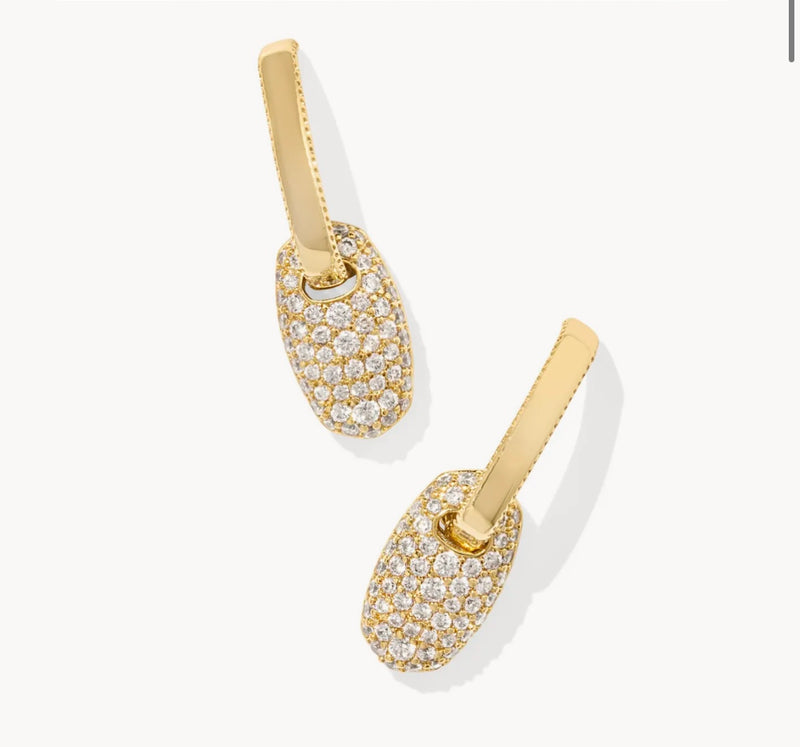 KENDRA SCOTT: BAILEY PAVE HUGGIE EARRING