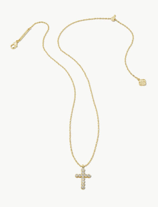 KENDRA SCOTT: CROSS CRYSTAL NECKLACE