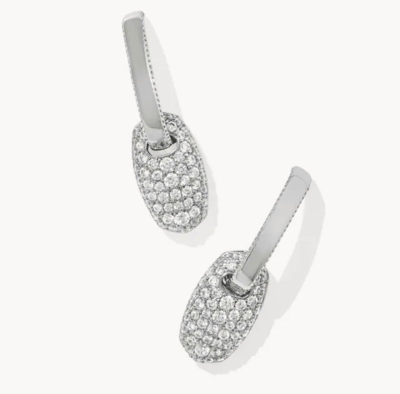 KENDRA SCOTT: BAILEY PAVE HUGGIE EARRING