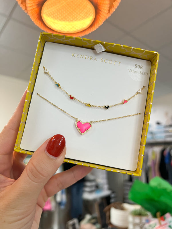 KENDRA SCOTT: ARI HAVEN HEART NECKLACE GIFT SET