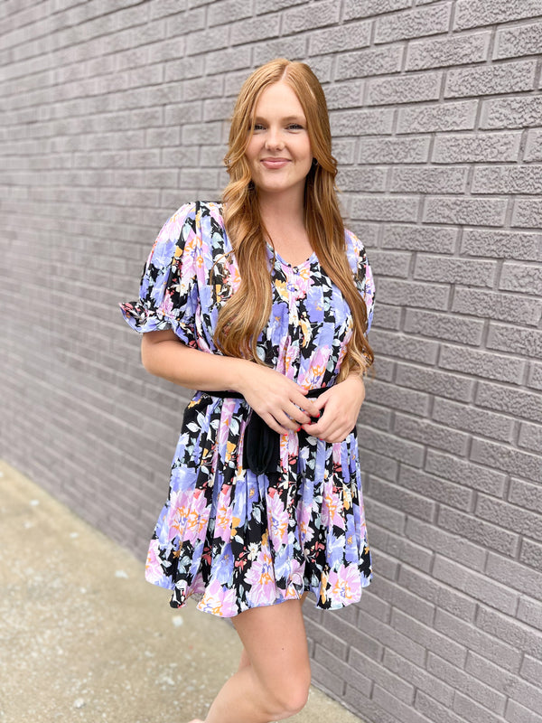 POP OF COLOR FLORAL DRESS