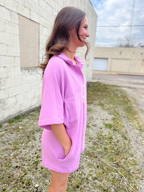 COLLARED ROMPER- 3 COLORS